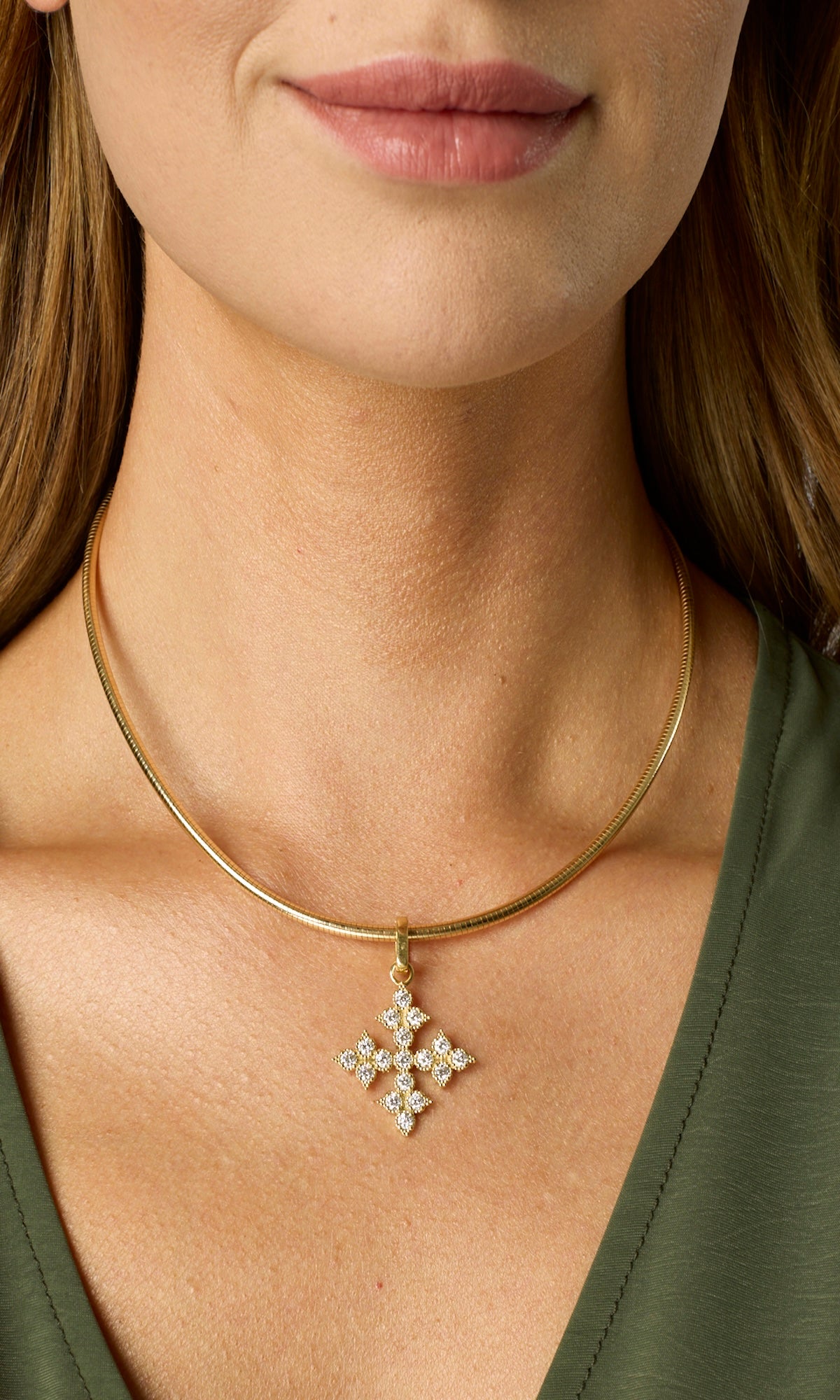 18KY Everlasting Cross