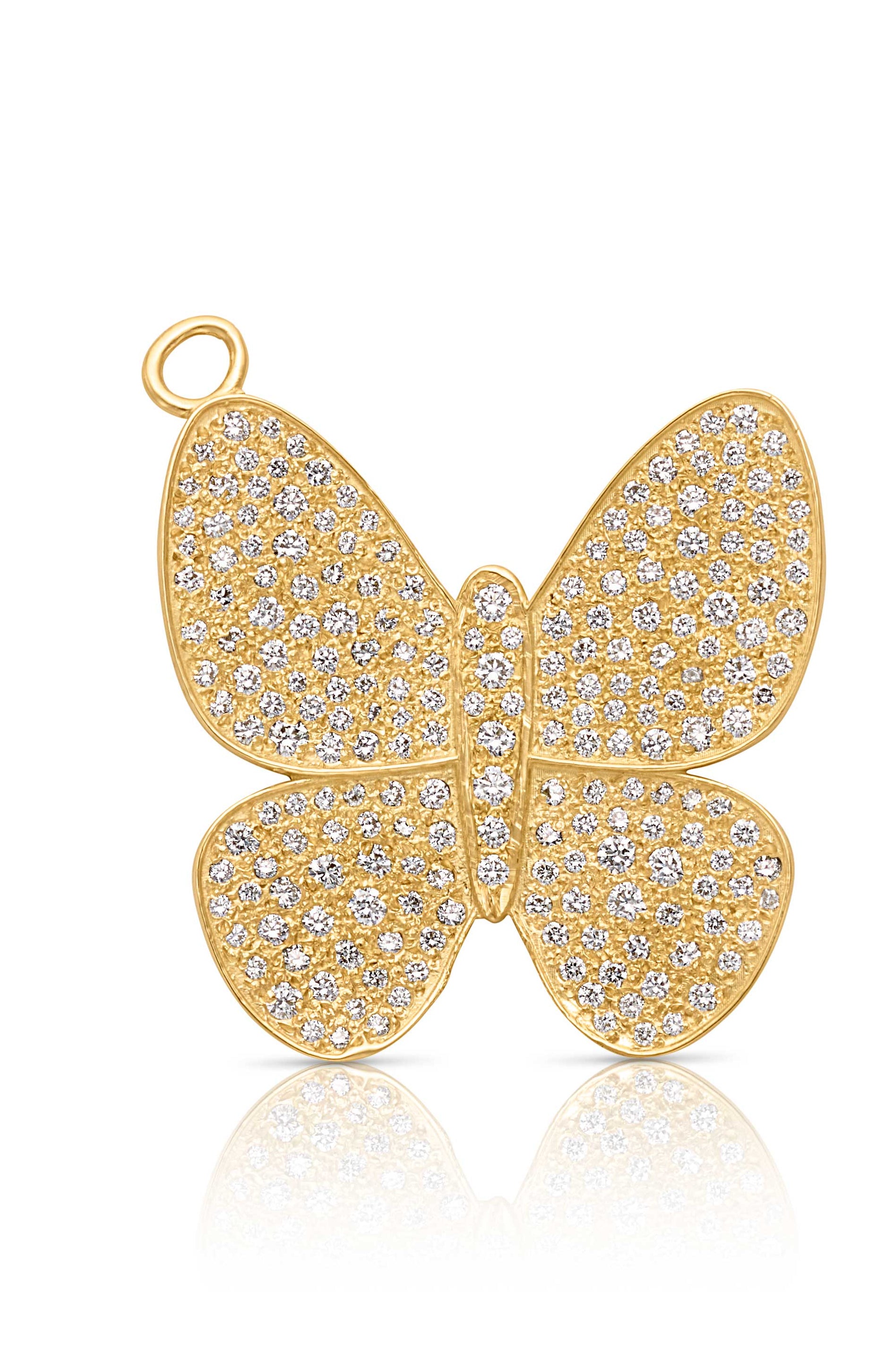 18KY XL Pave Butterfly