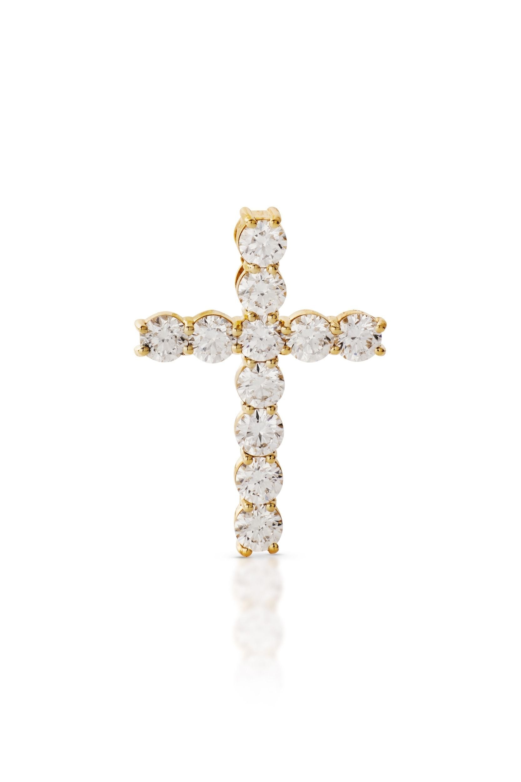 18KY Leah Diamond Cross