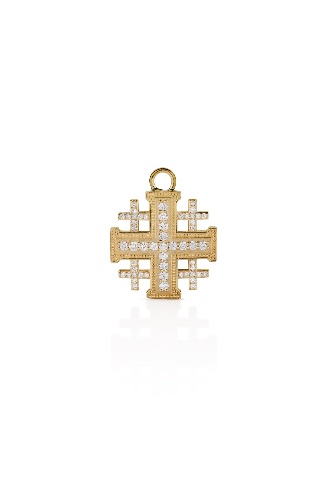 18KY Crusader Cross Charm