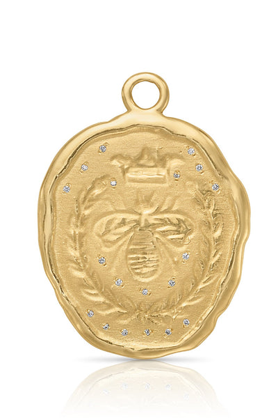 18KY Guardian Bee Coin - Trilogy - Susan Saffron Jewelry