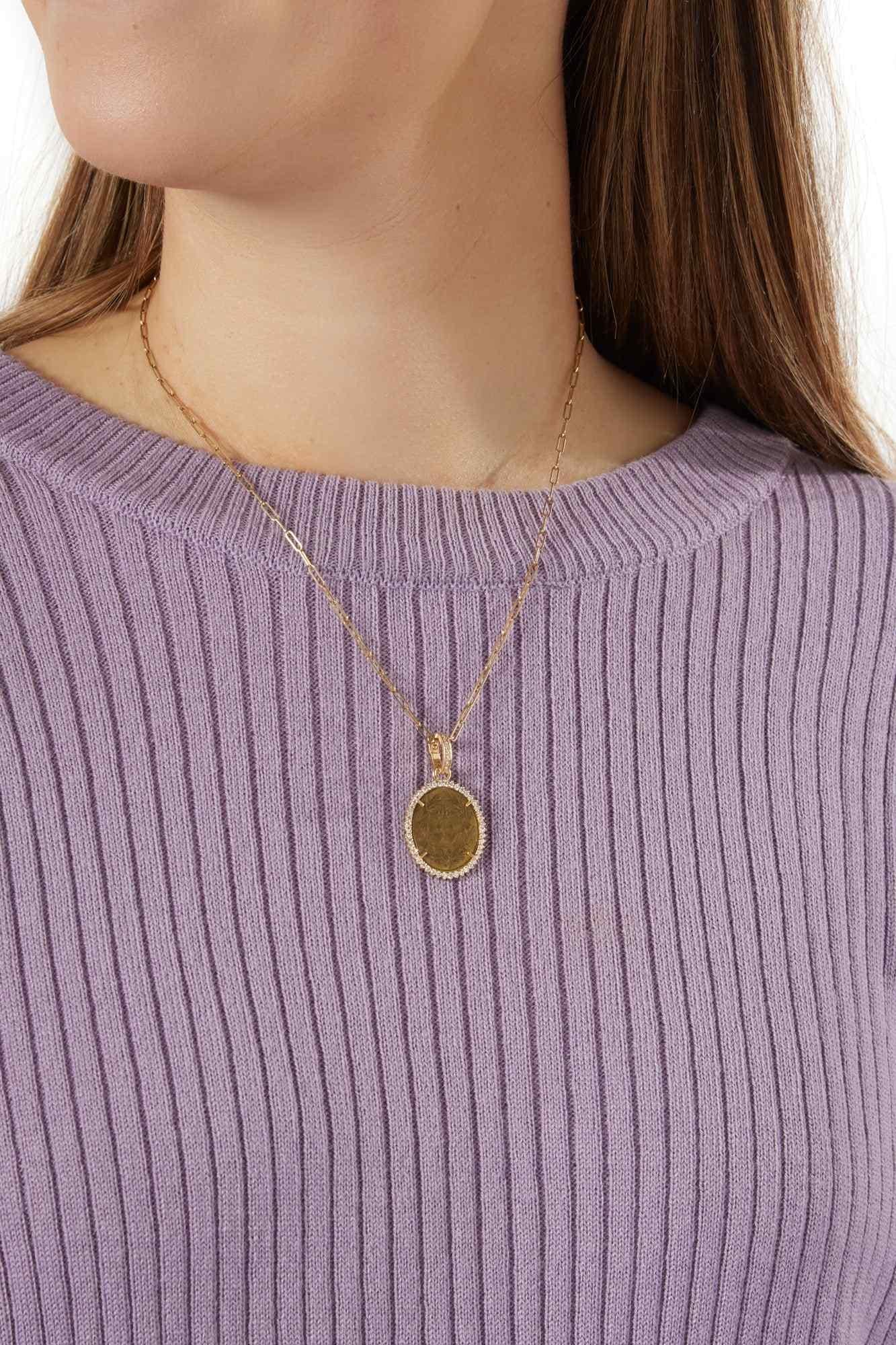 18KY Sacred Heart Medal-Necklaces-Trilogy-Susan Saffron Jewelry