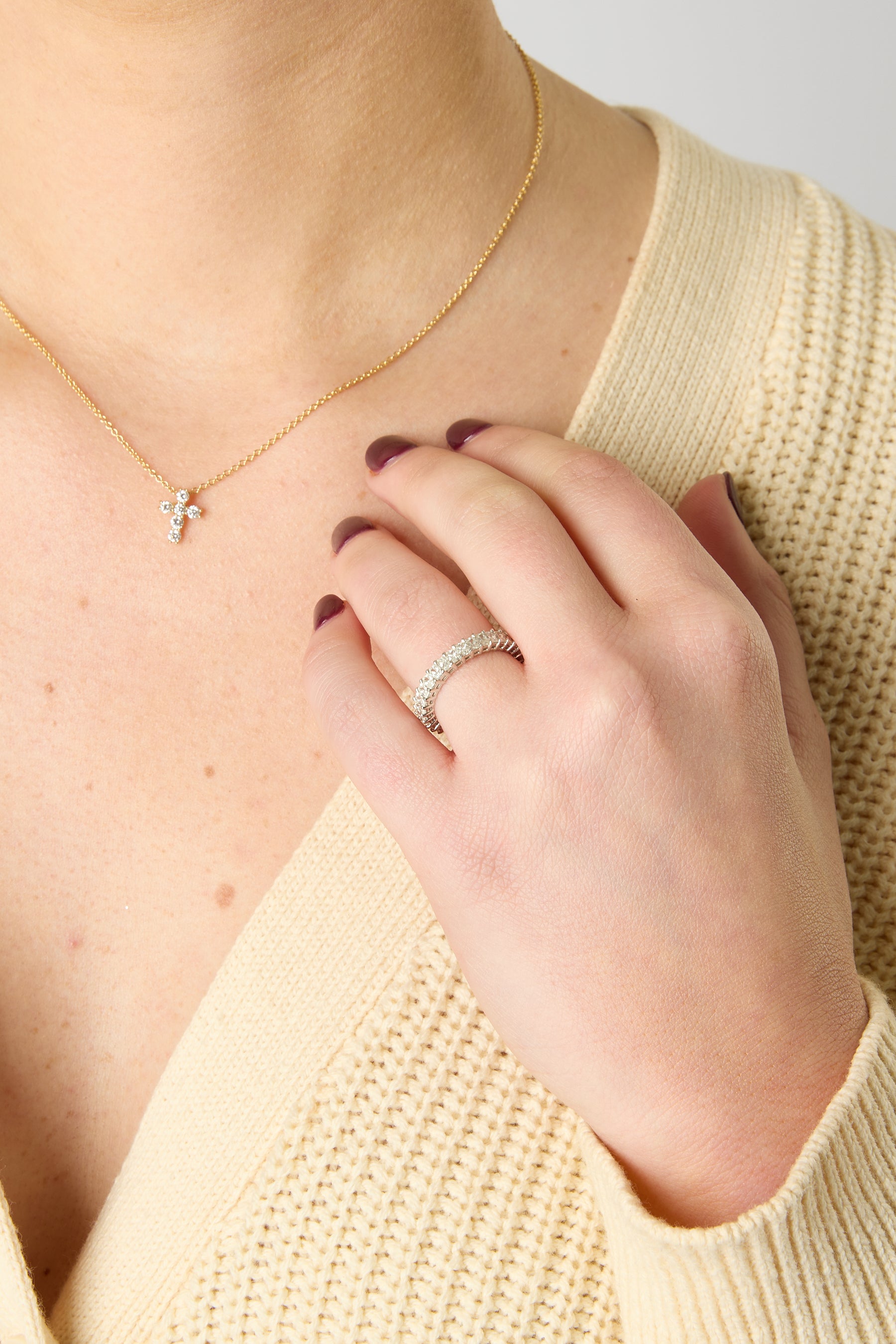 Platinum Radiant Diamond Eternity Band