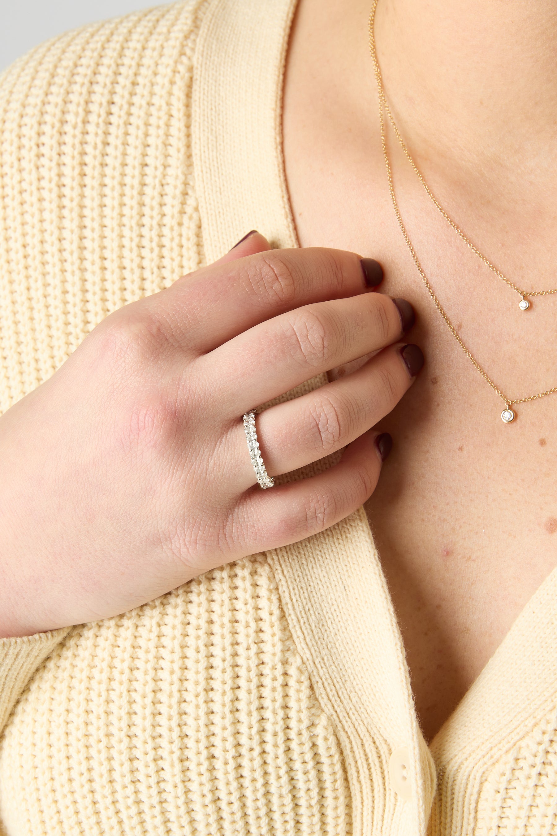 Platinum Oval Eternity Band