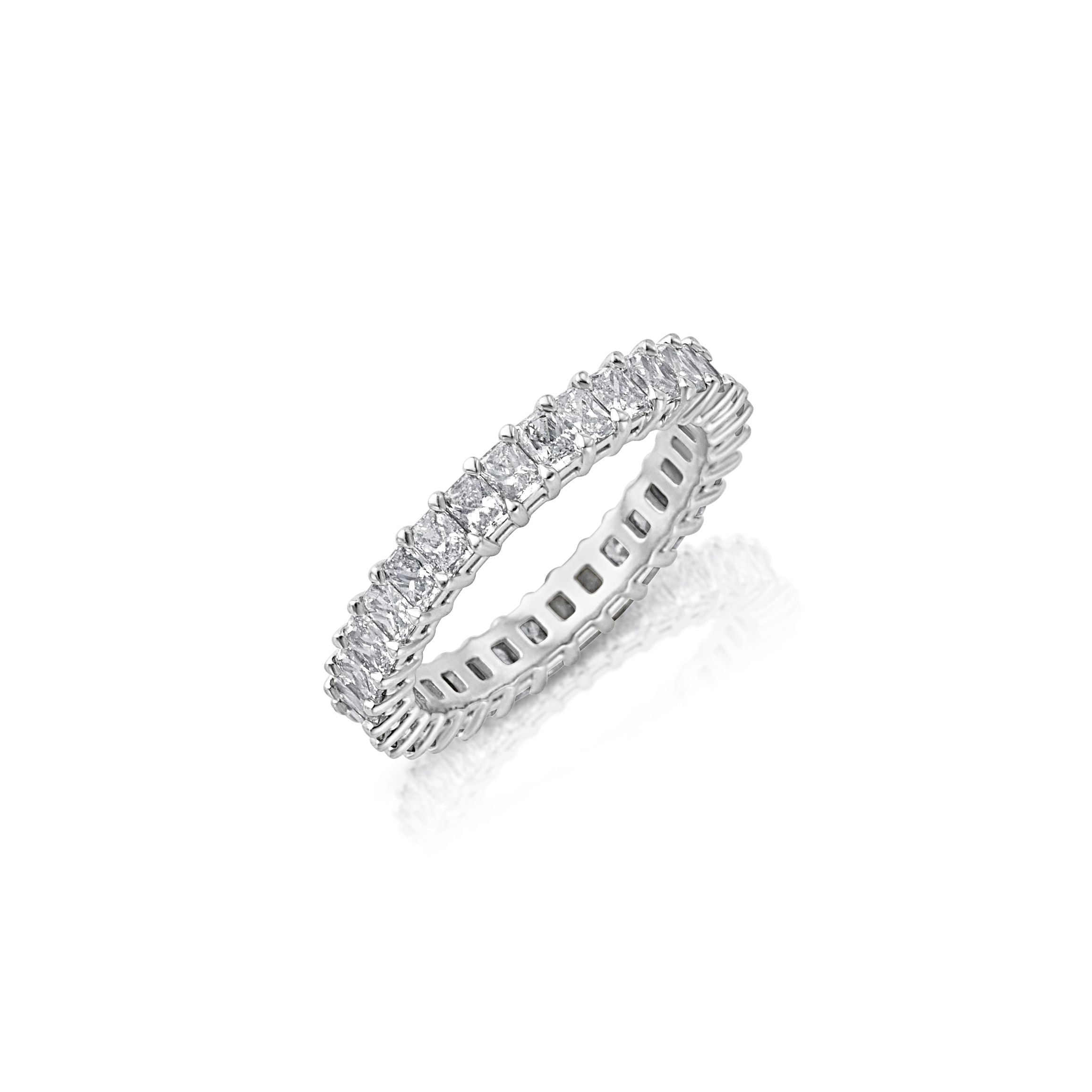 Platinum Radiant Diamond Eternity Band