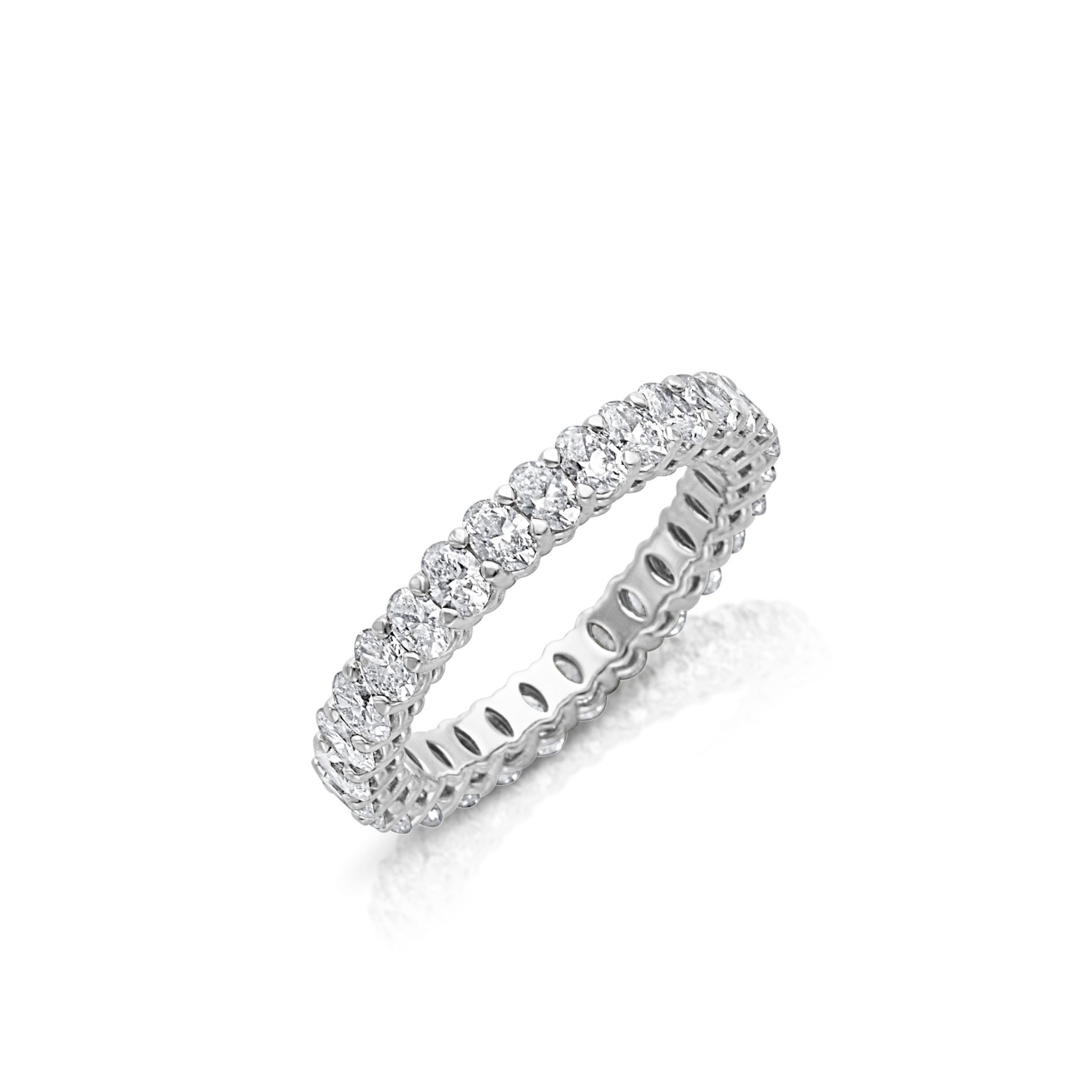 Platinum Oval Eternity Band