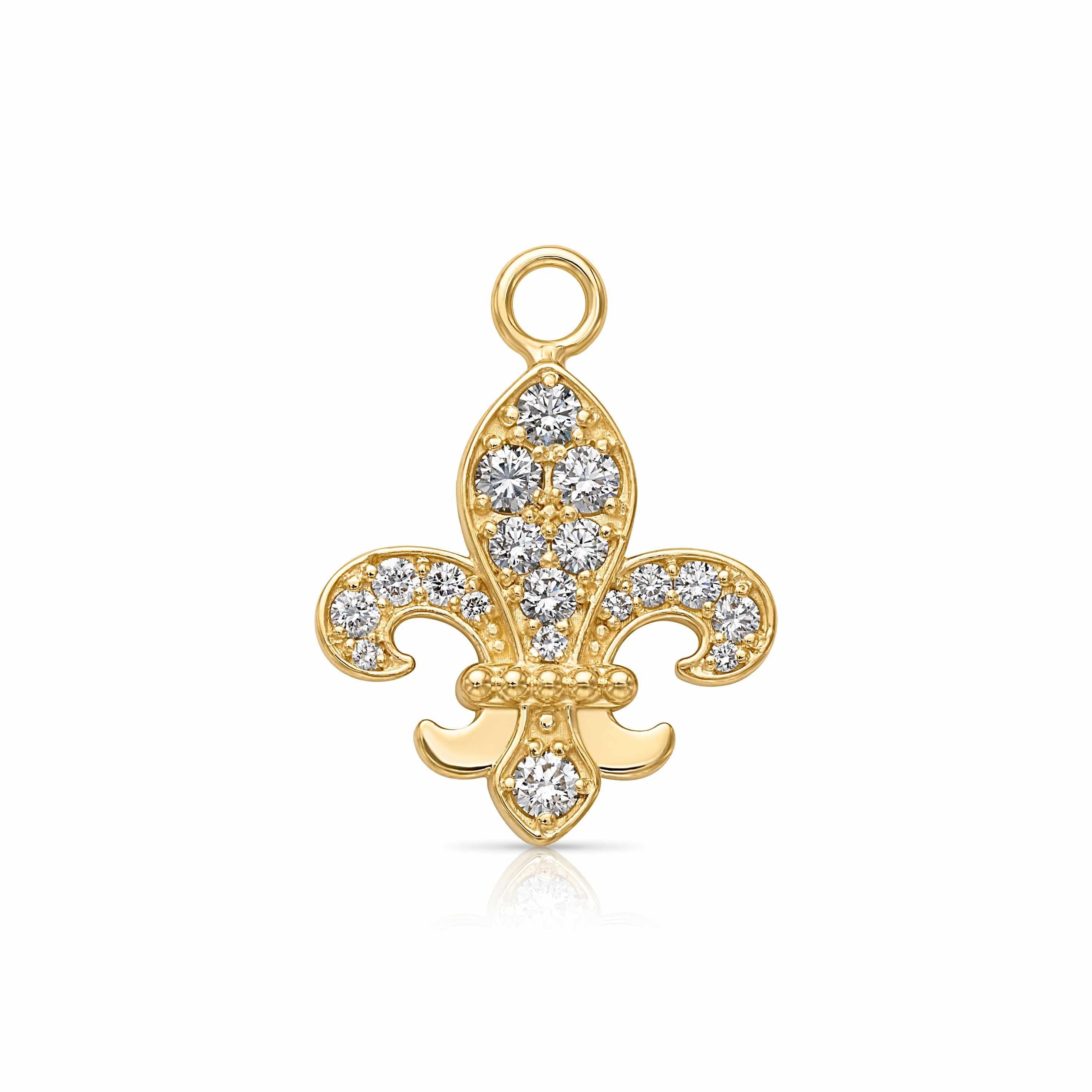 18KY Fleur de Lis Charm