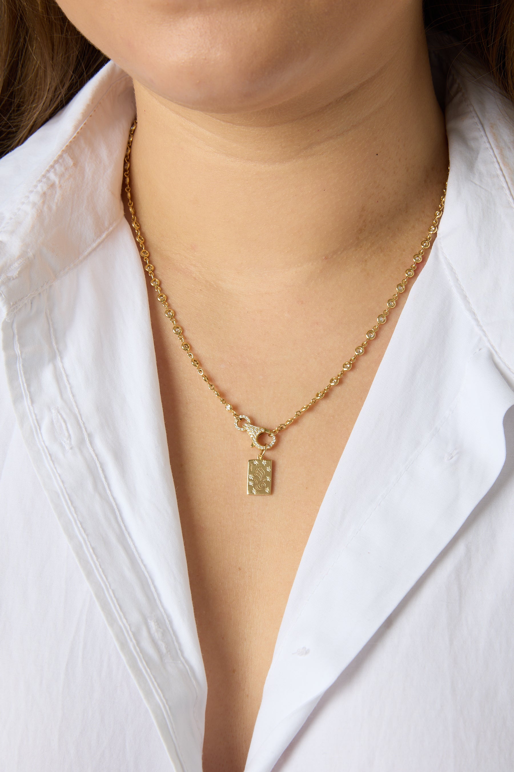 14KY Mini Mahjong 1 Bird Bam Charm-Charms-Saffron Jewelry-Susan Saffron Jewelry