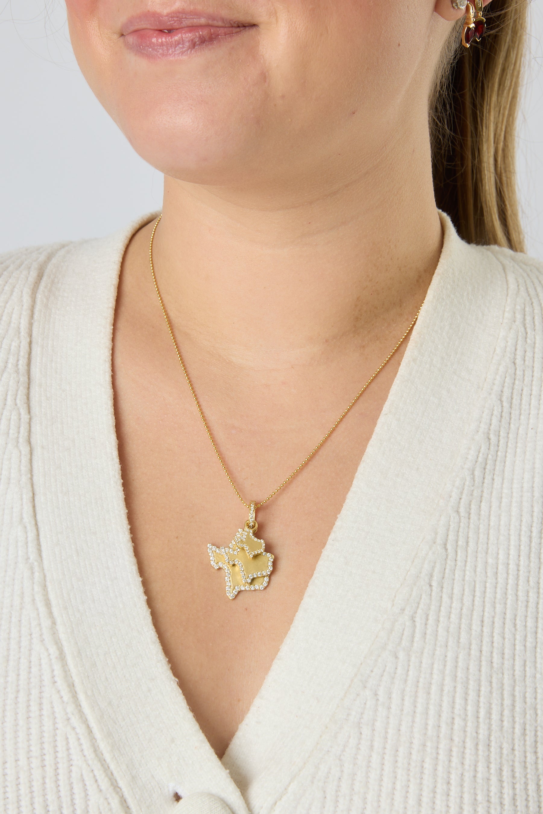 18KY Texas Charm with Diamond Border