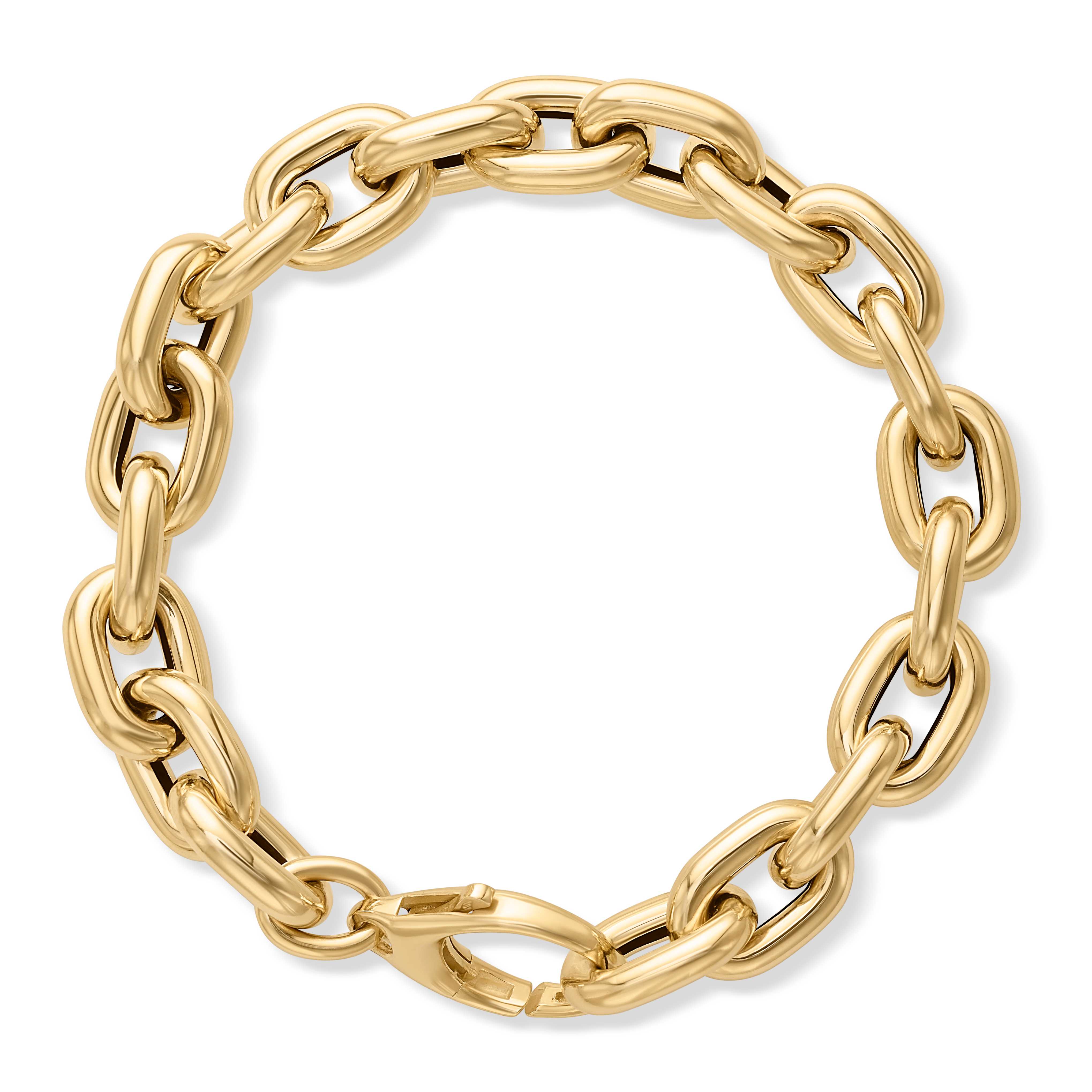 14KY Hollow Link Bracelet