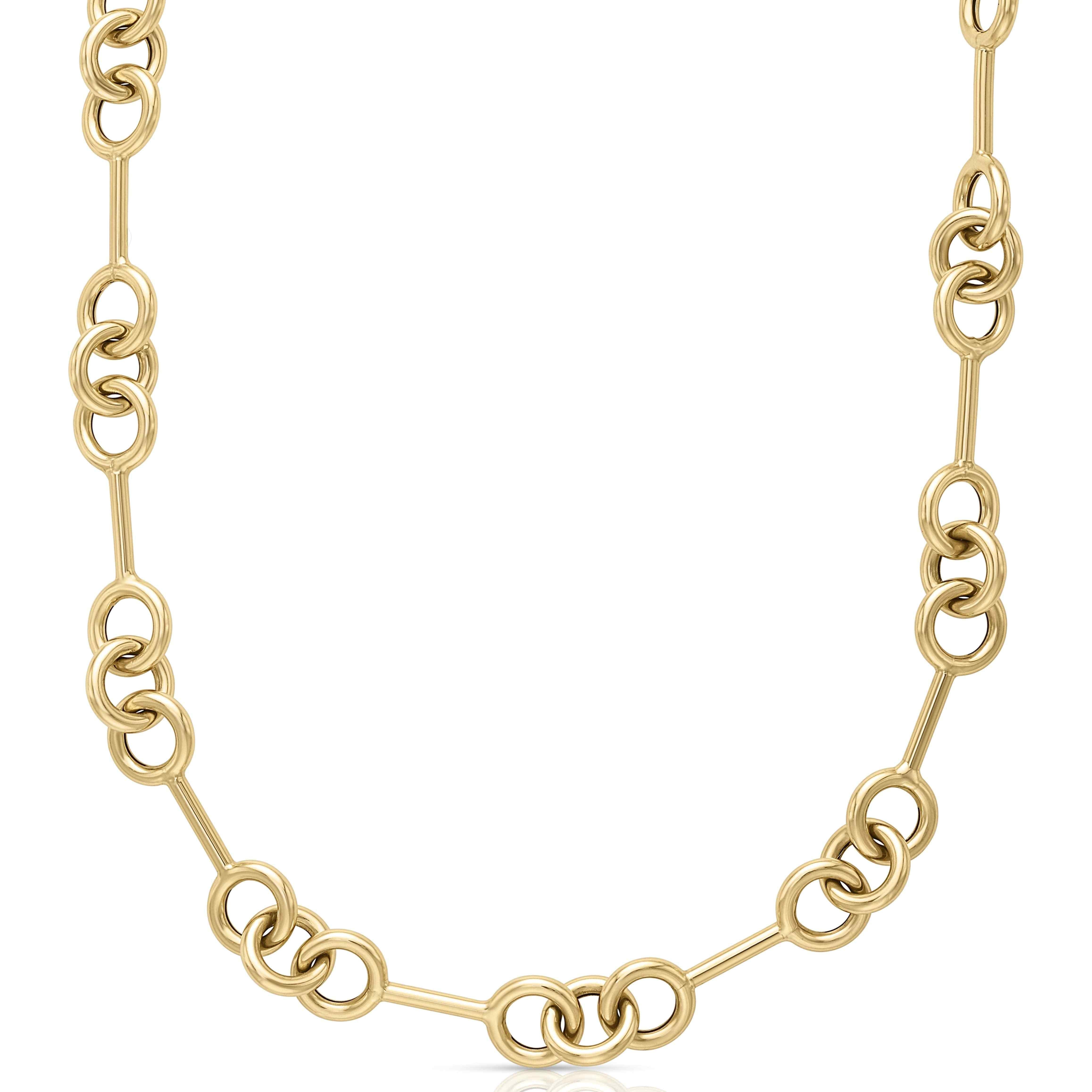 14KY Tri Circle Chain 16"-18"