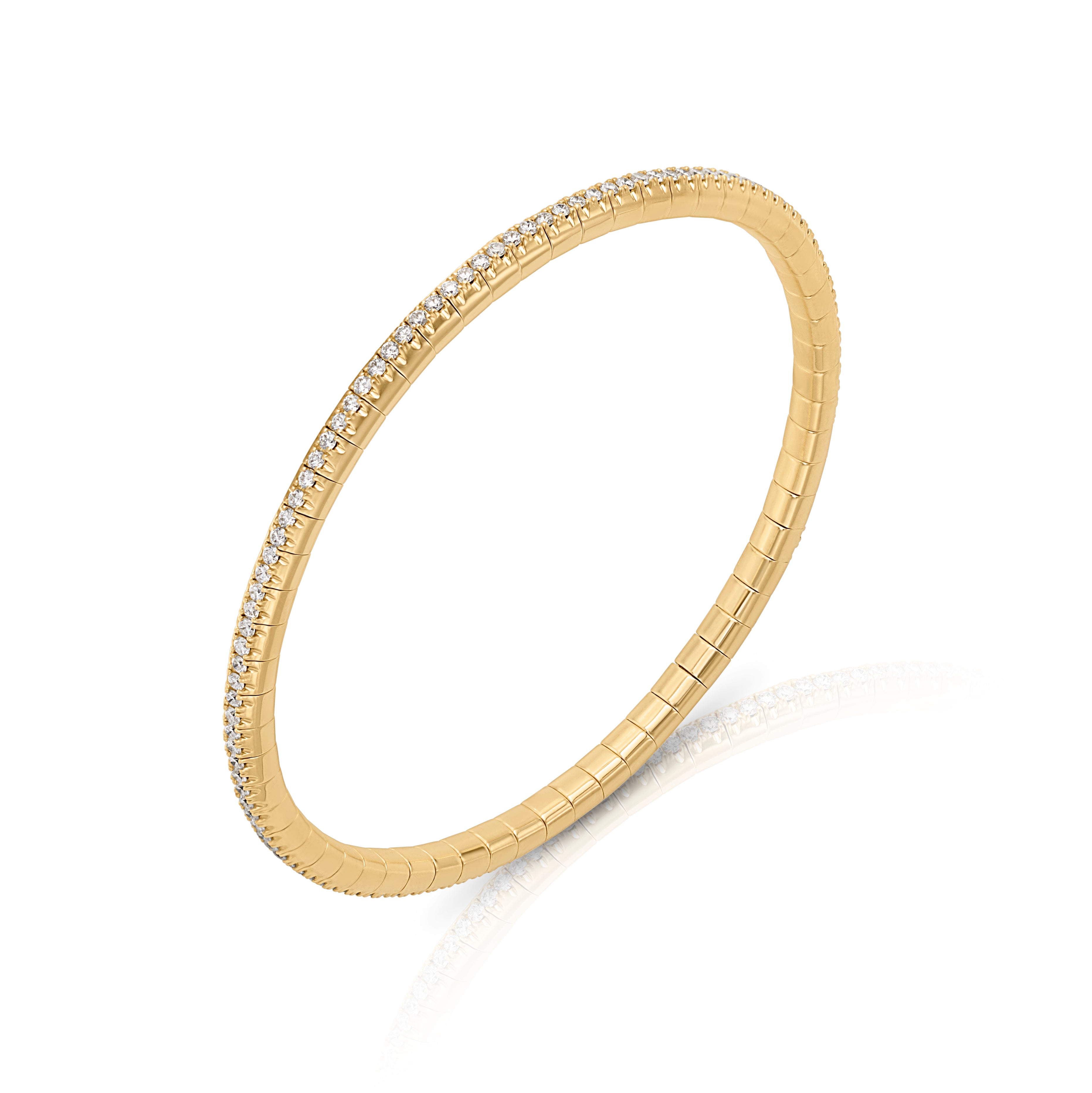 14KY Pave Stretch Bracelet