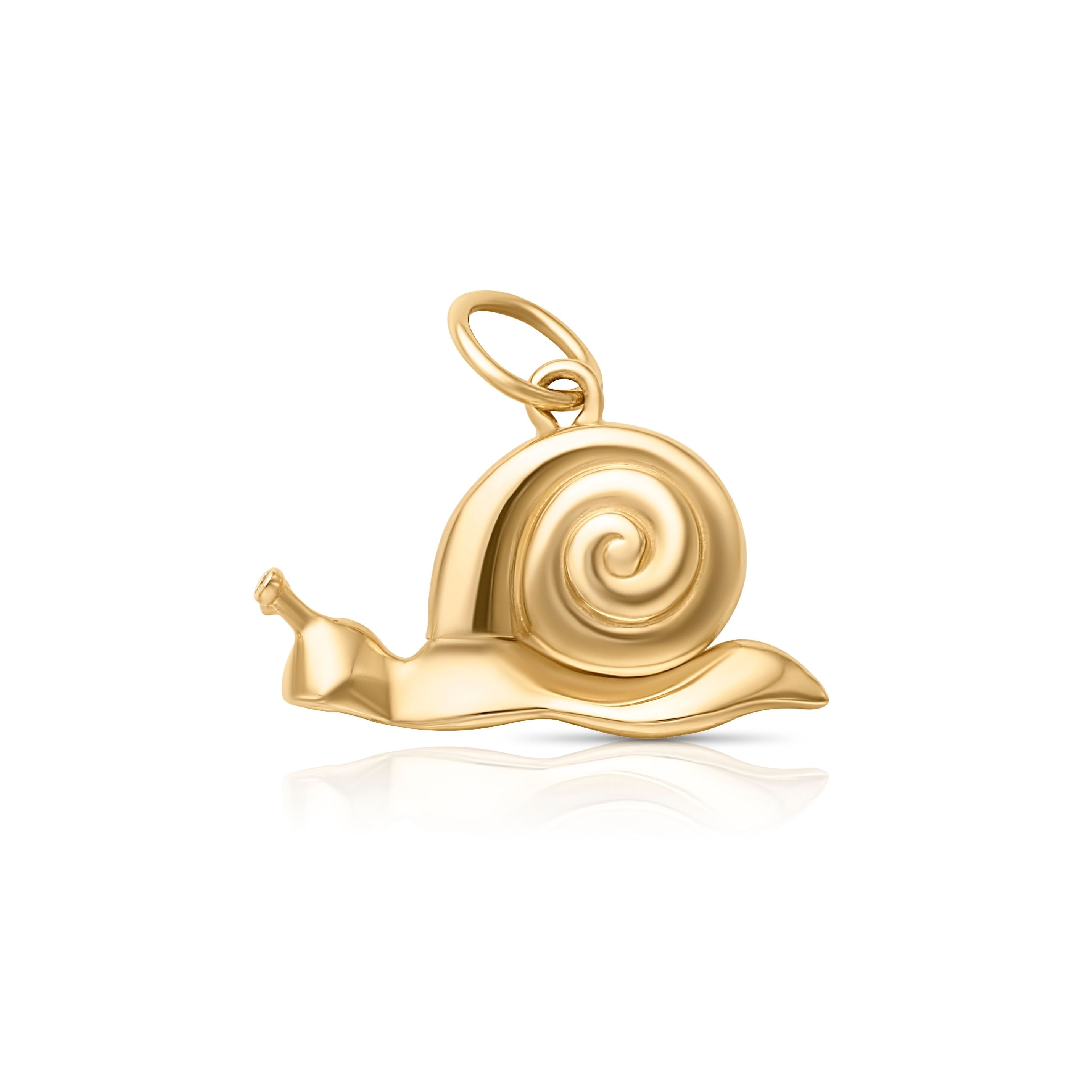 14KY Hermy Snail Charm