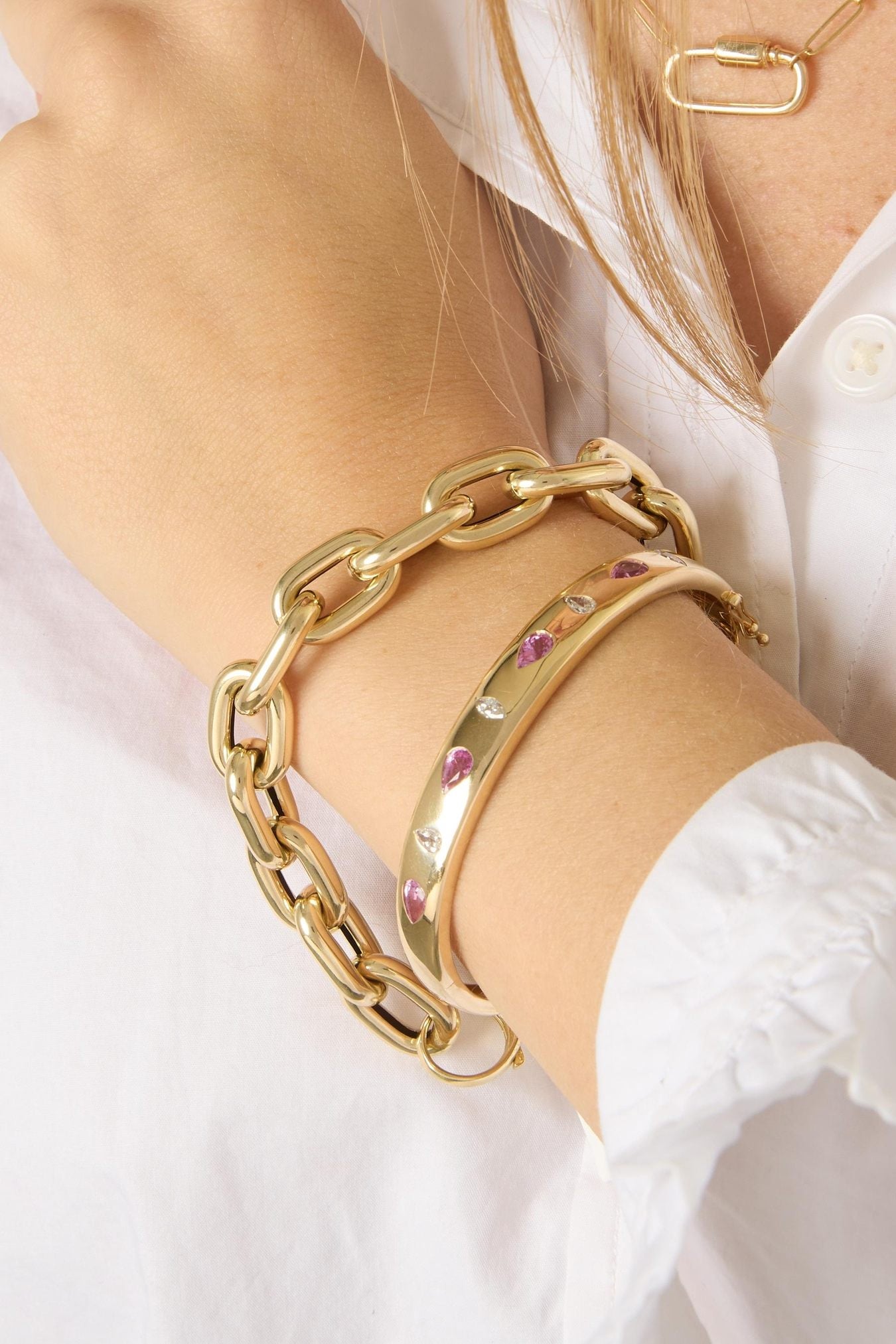 14KY Oval Link Bracelet