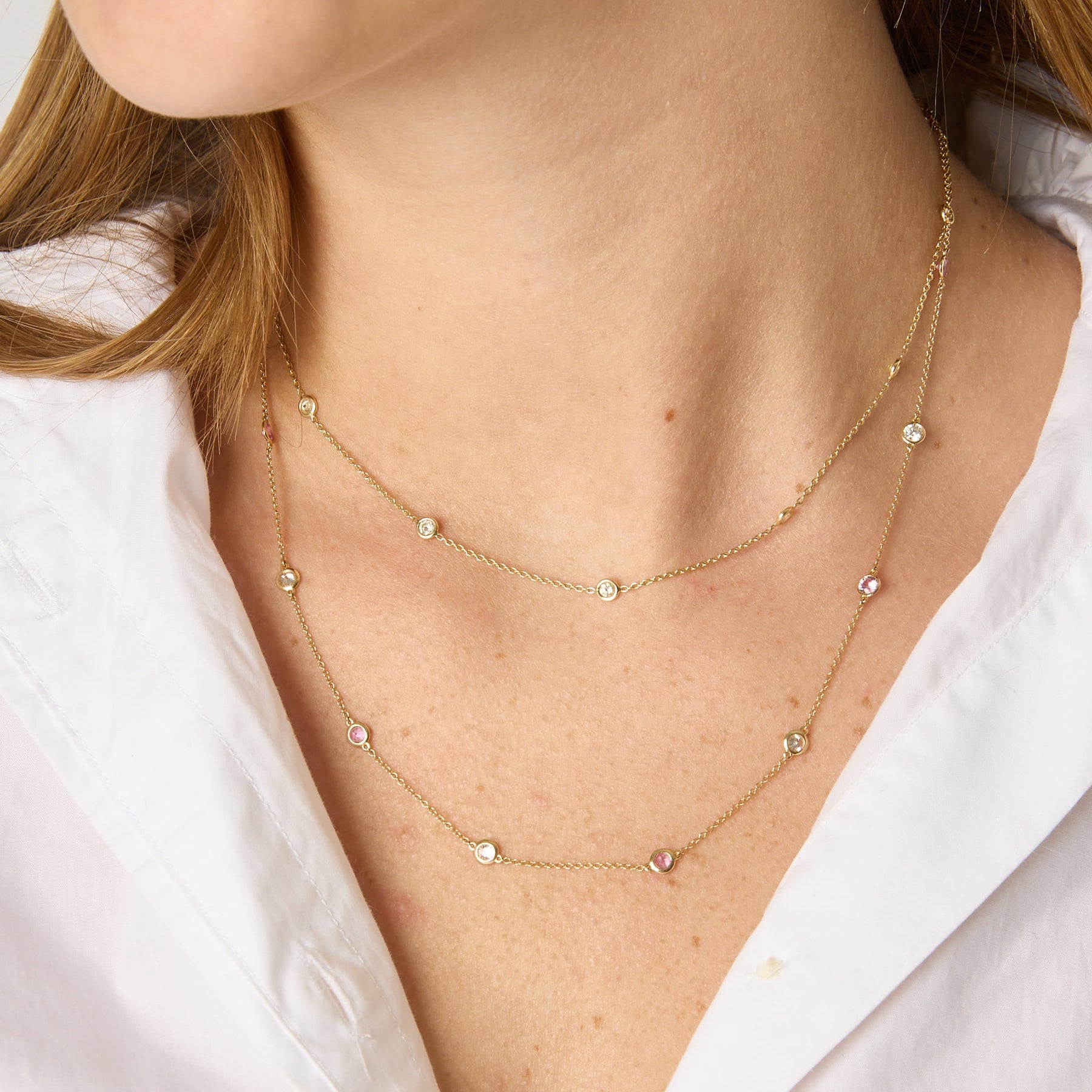 14KY Diamond By The Yard-Necklaces-Saffron Jewelry-Susan Saffron Jewelry