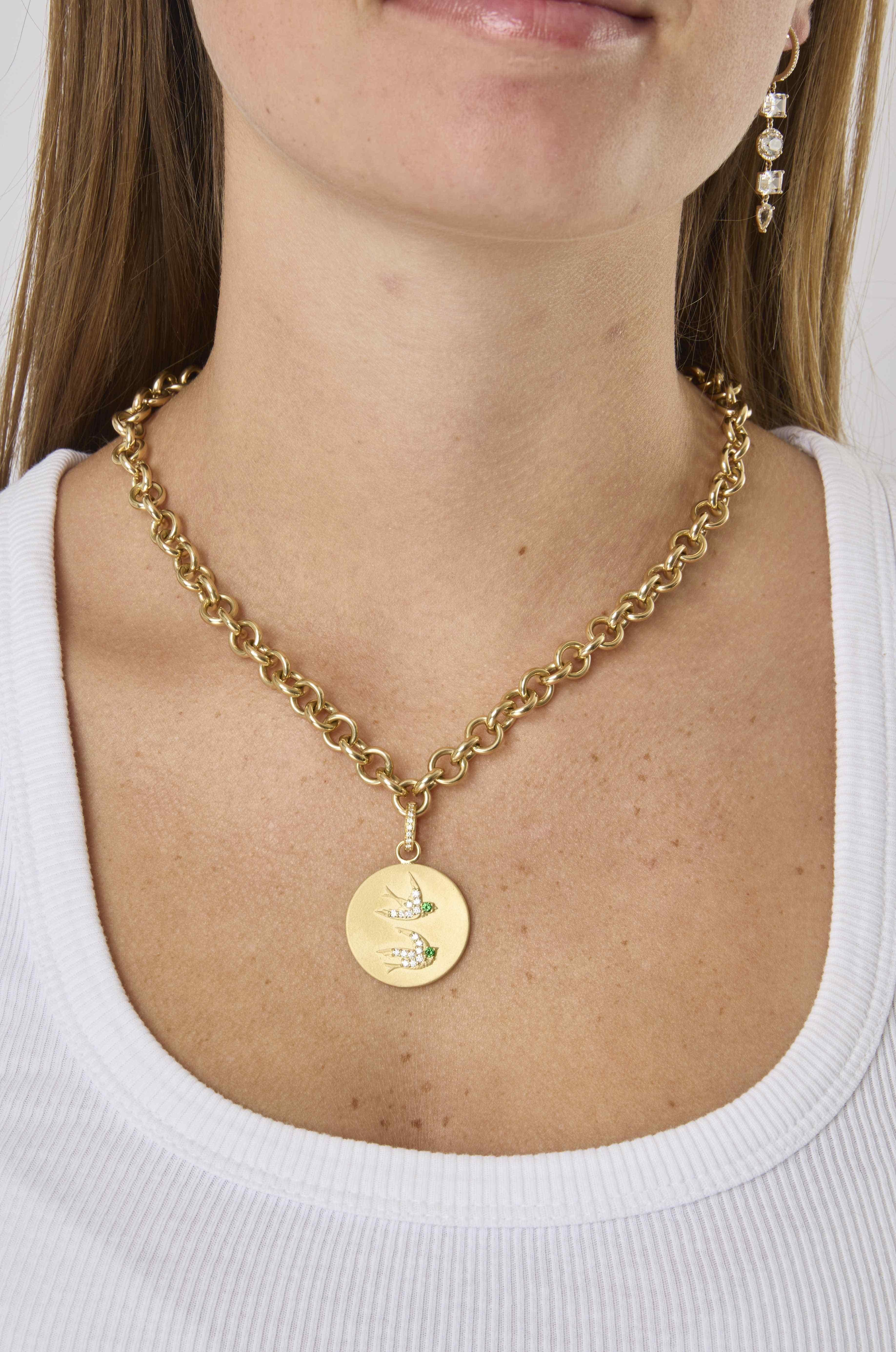 18KY Birds of a Feather Charm-Necklaces-Trilogy-Susan Saffron Jewelry