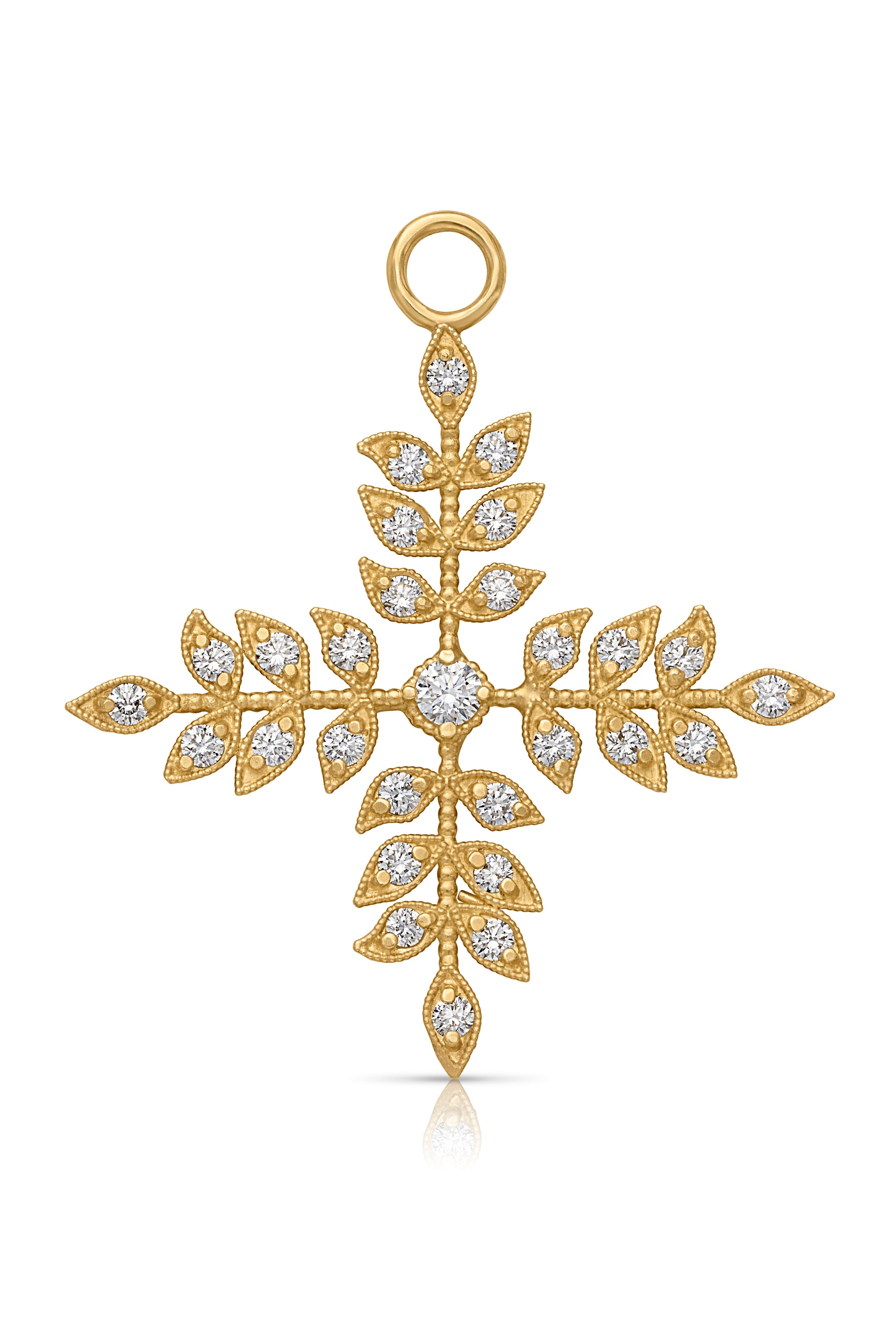 18KY Diamond Vine Cross-Necklaces-Trilogy-Susan Saffron Jewelry