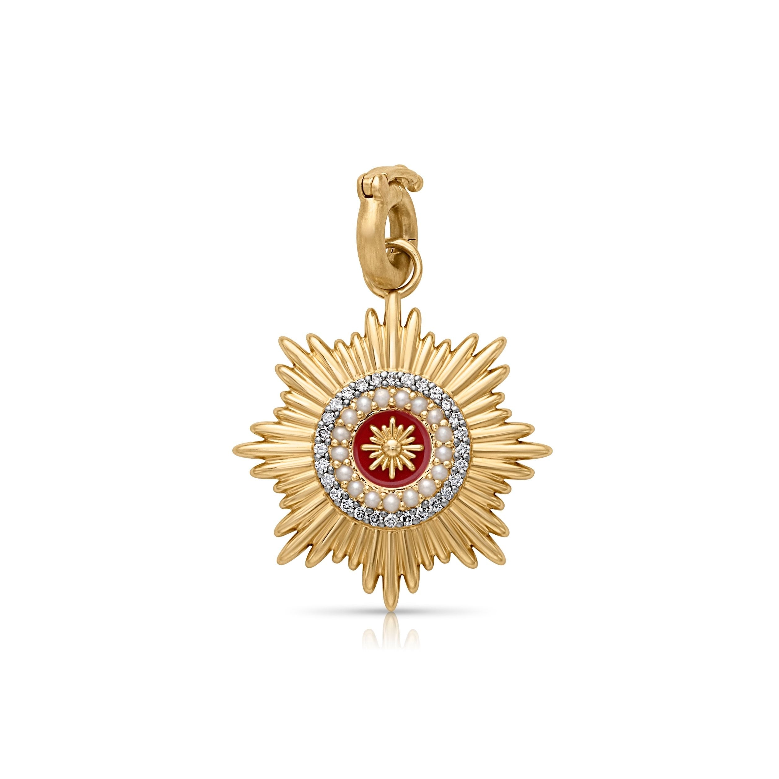 14KY Mini Vale Medallion Red