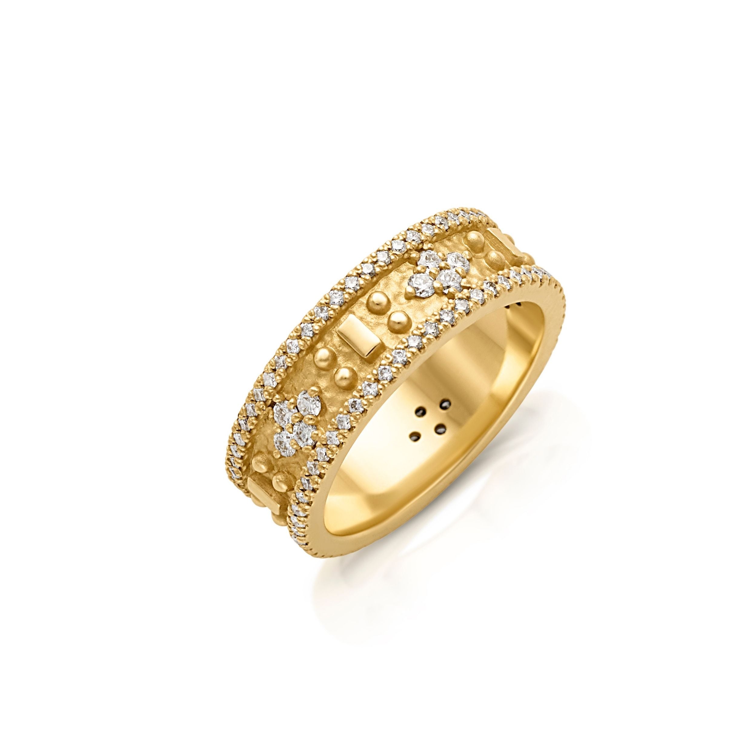 18KY Pave Stack Ring