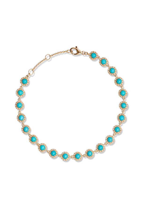 14KY Rosie Turquoise Tennis Bracelet