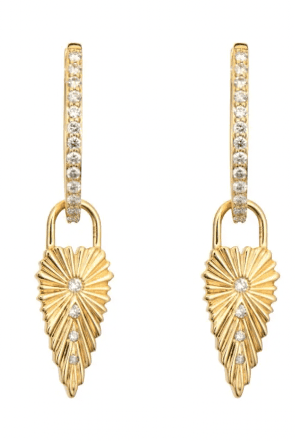 14KY Ruffled Heart Charms