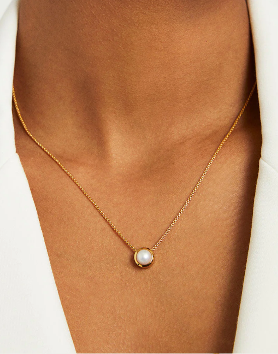 Signature Midi Pendant-Pearl