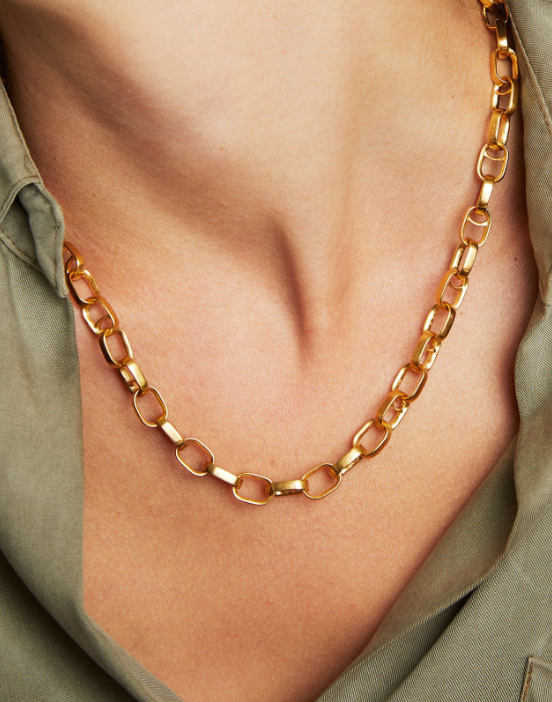 Manhattan Chain Link Statement Necklace