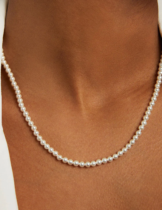 Sophie Buhai - Silver Tiny Pearl Necklace – Frances May