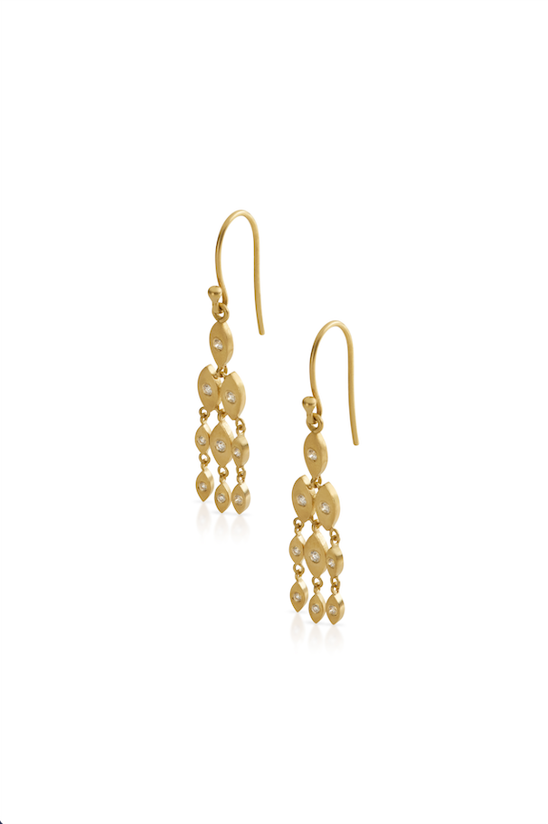 18KY Marquise New Deco Chandelier Earrings