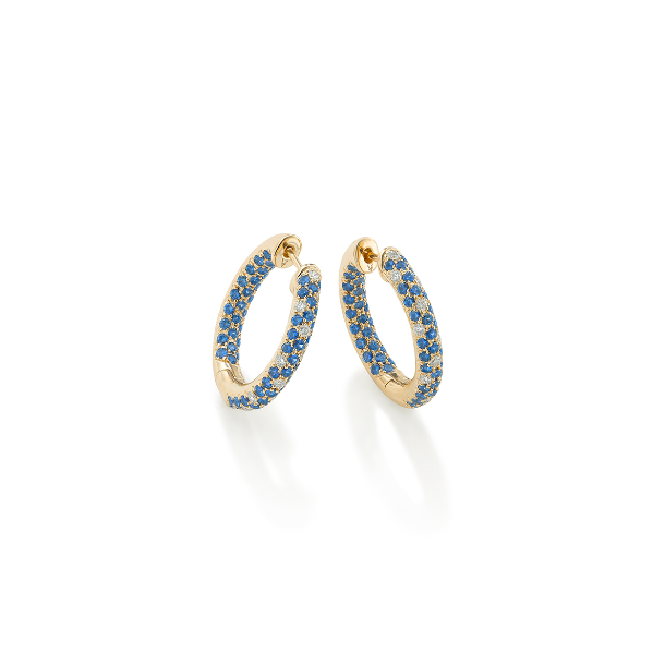 Disco Sister Hoops Blue Sapphire