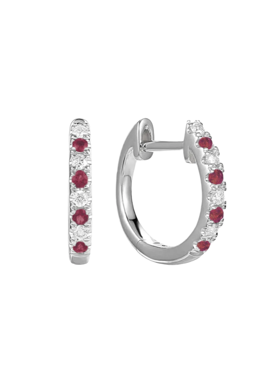 14KW Diamond Huggie Earrings