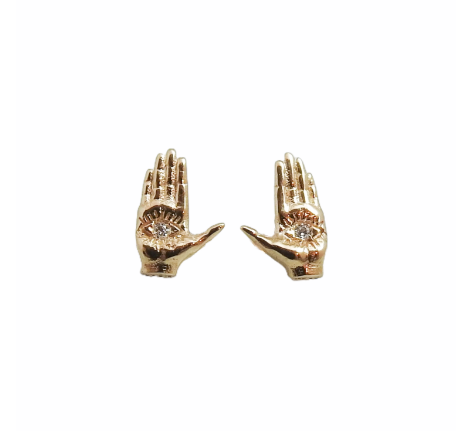 Hamsa Ladyfinger Studs