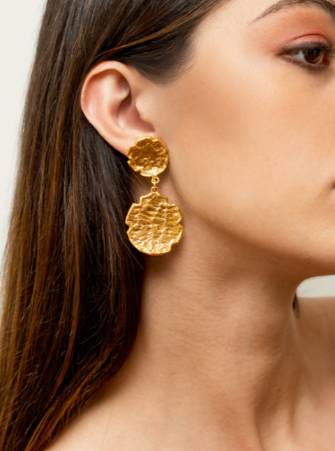 Swan Gold Earrings