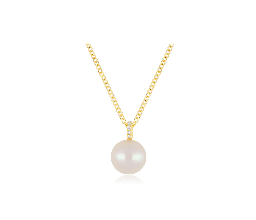 14KY Pearl Drop Necklace
