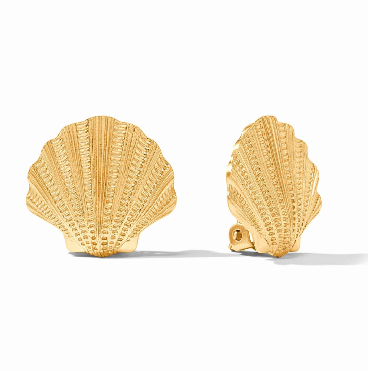 Sanibel Shell Clip Earrings