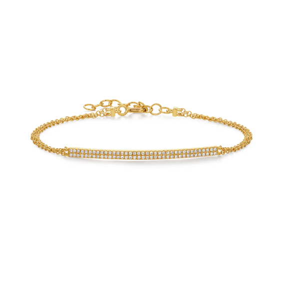 14KY Diamond Bar Bracelet