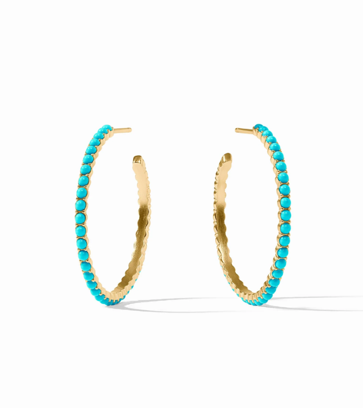 Turquoise Juliet Hoops