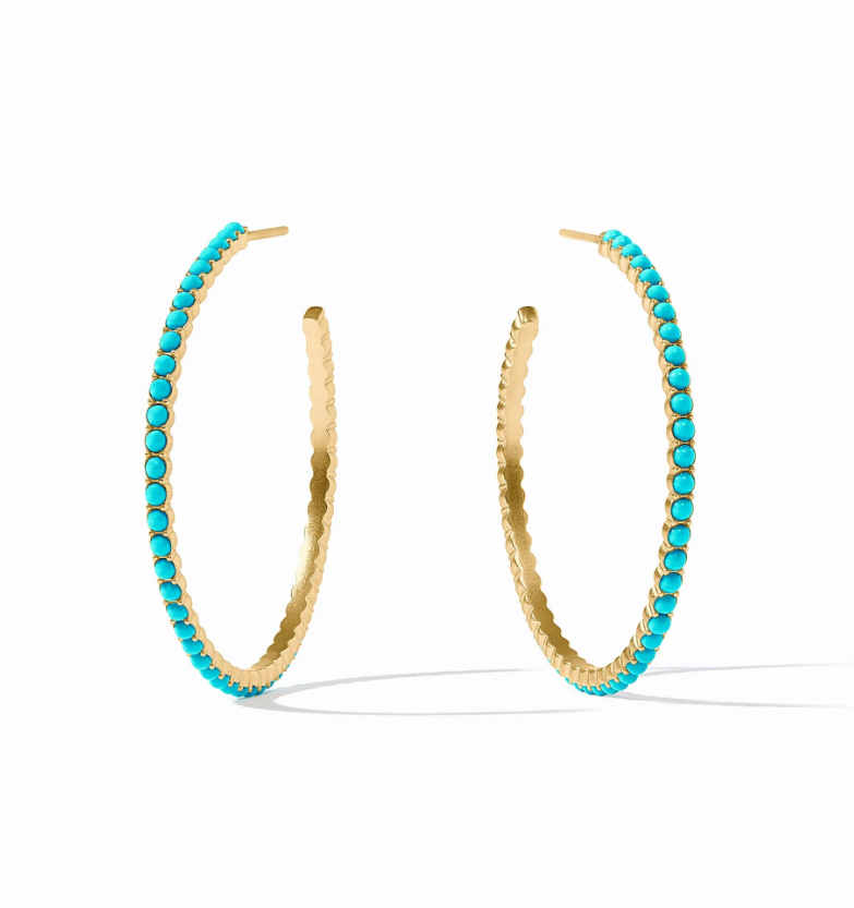 Turquoise Juliet Hoops