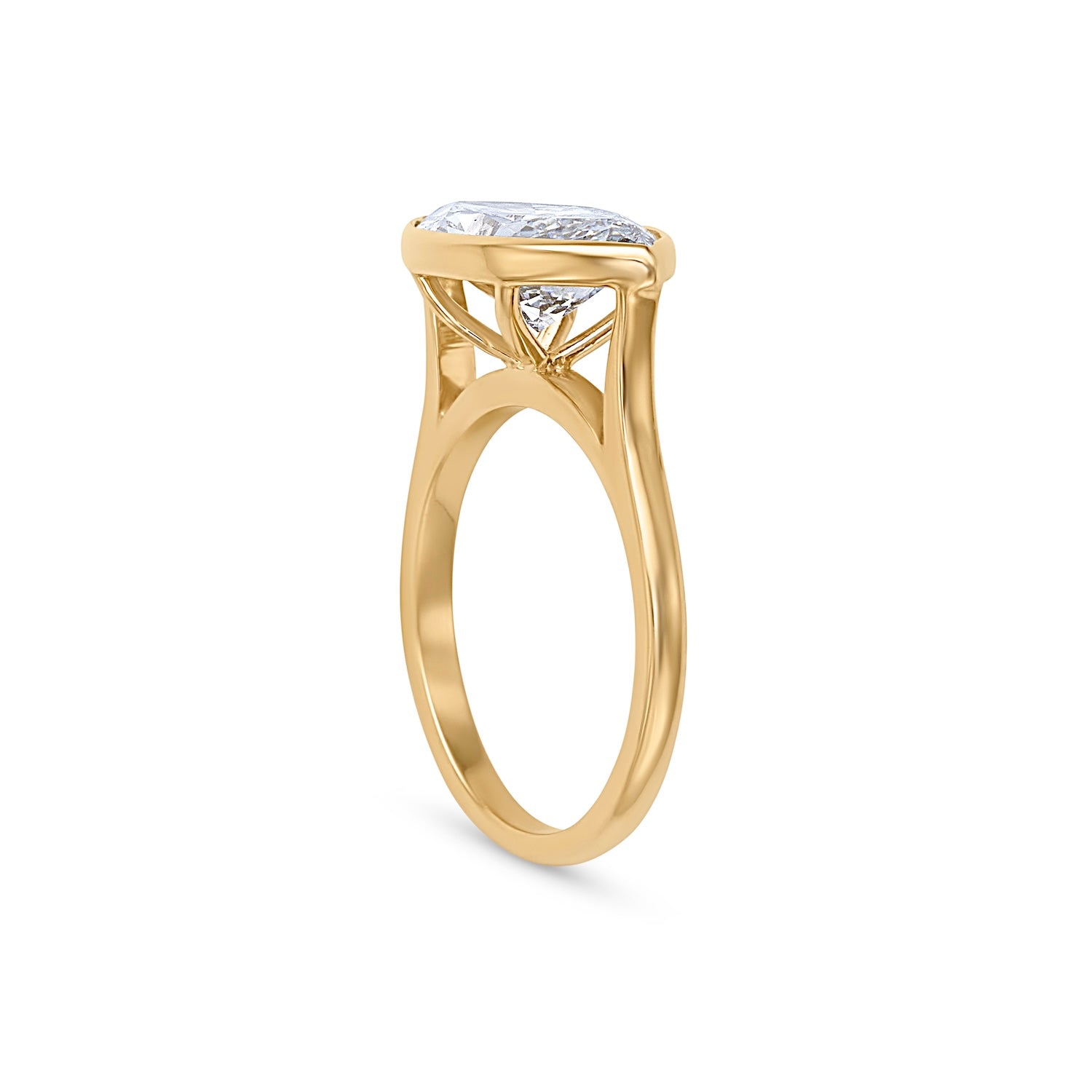 3.64CT Marquise Cut Bezel Solitaire Engagement Ring