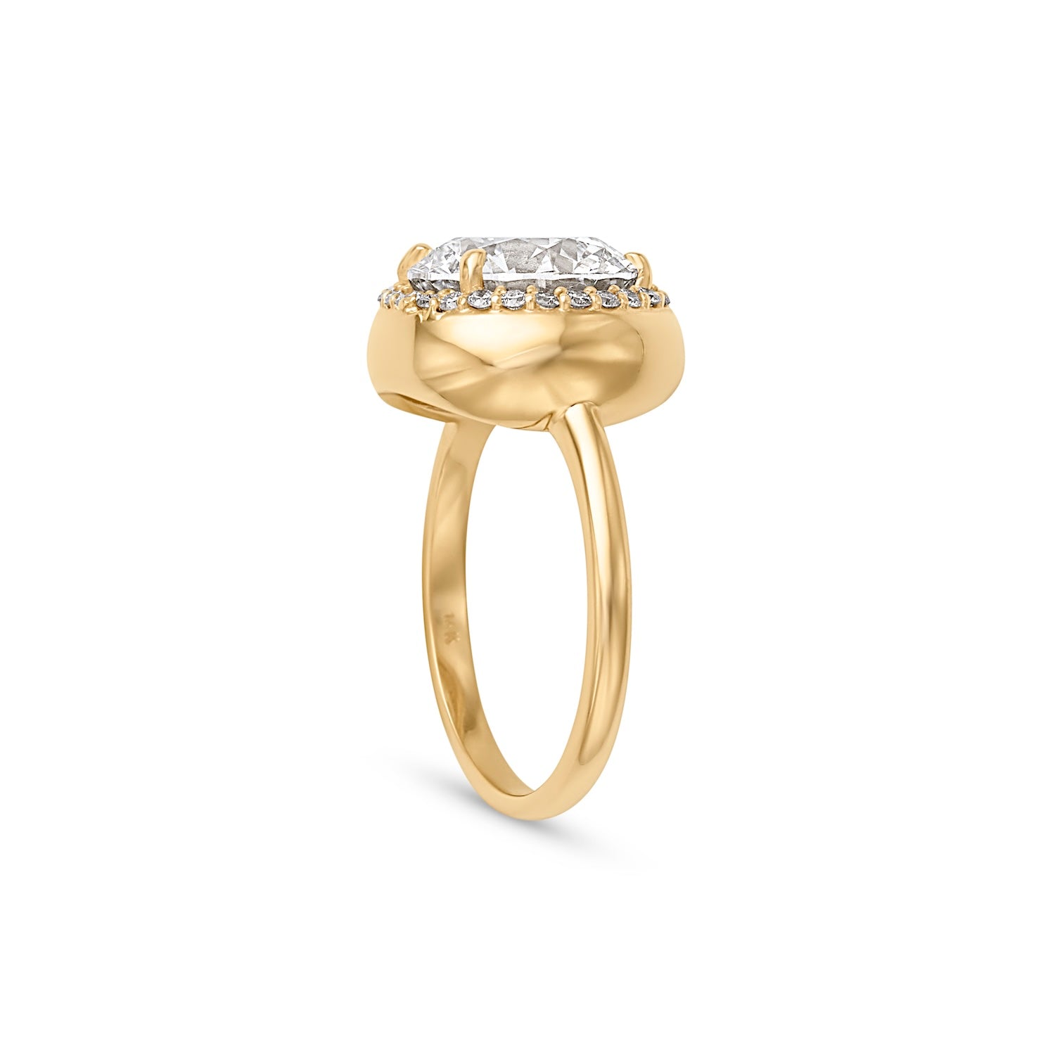 3.43CT Round Brilliant Cut Donut Ring With Halo