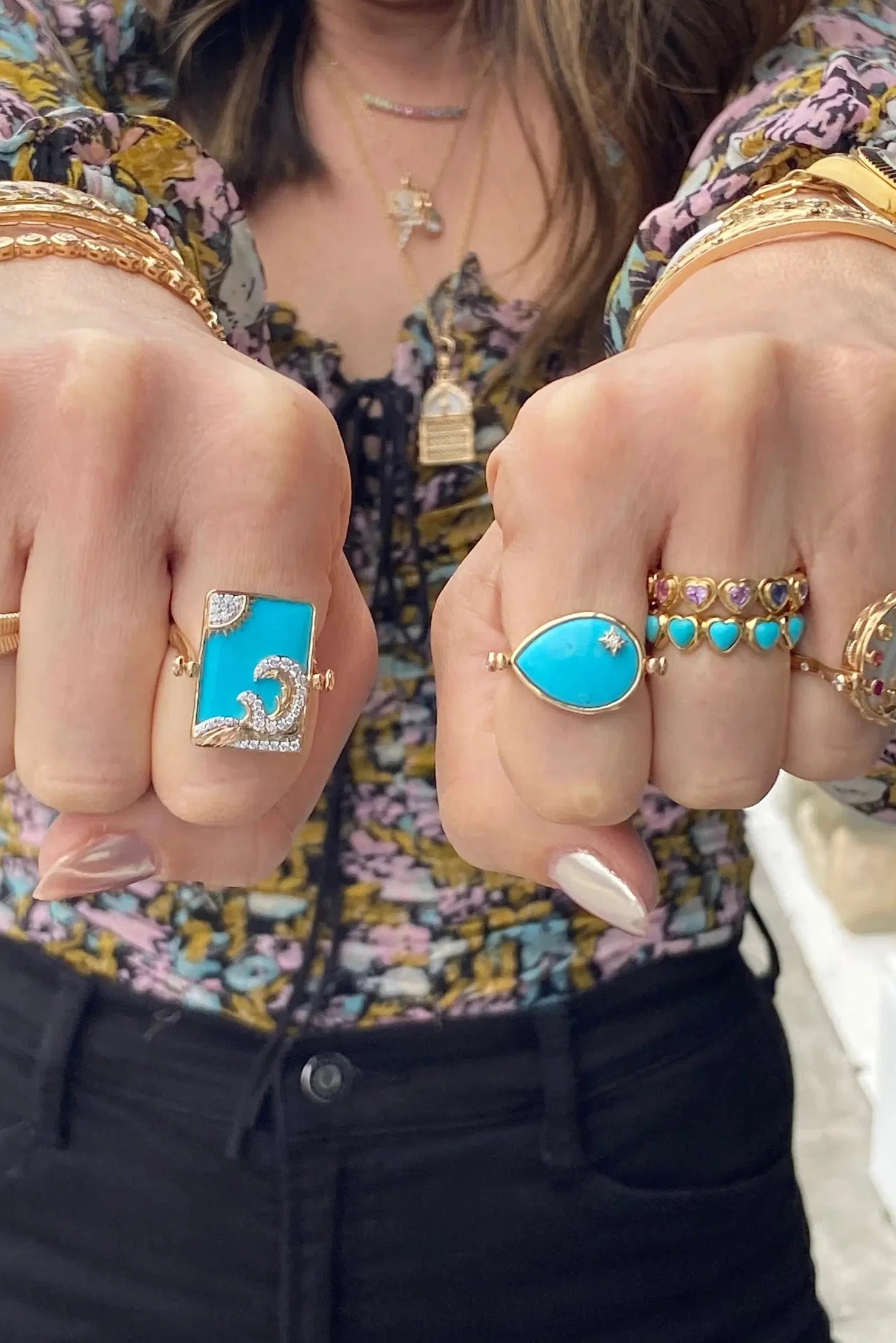 Show Your Love Turquoise Heart Band