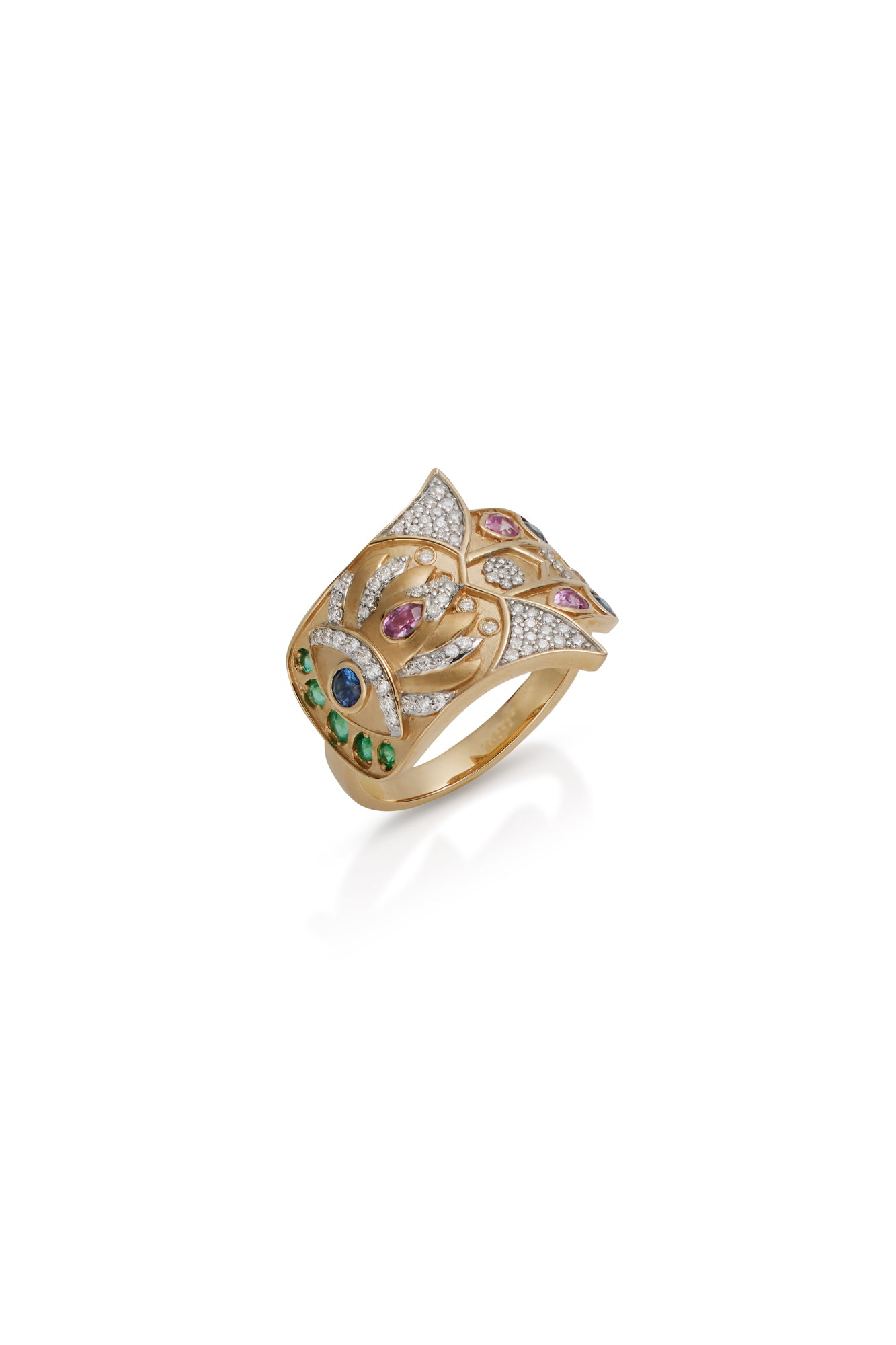 Bejeweled Sideways Hamsa Ring