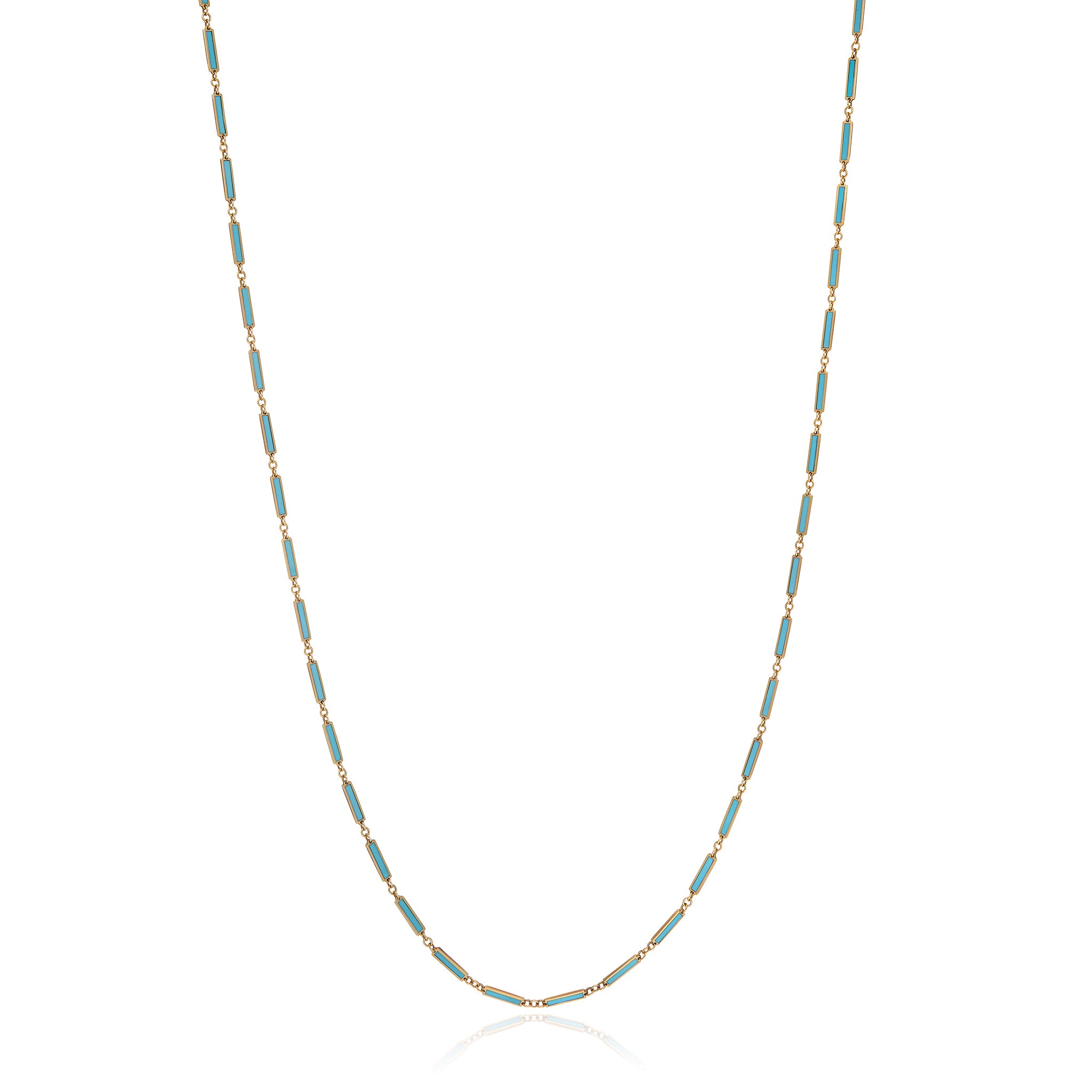14KY Turquoise Link Shimmer Chain