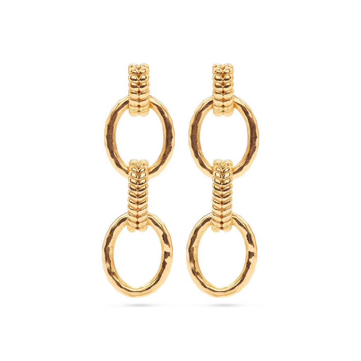 Cleopatra Regal Double Link Earrings