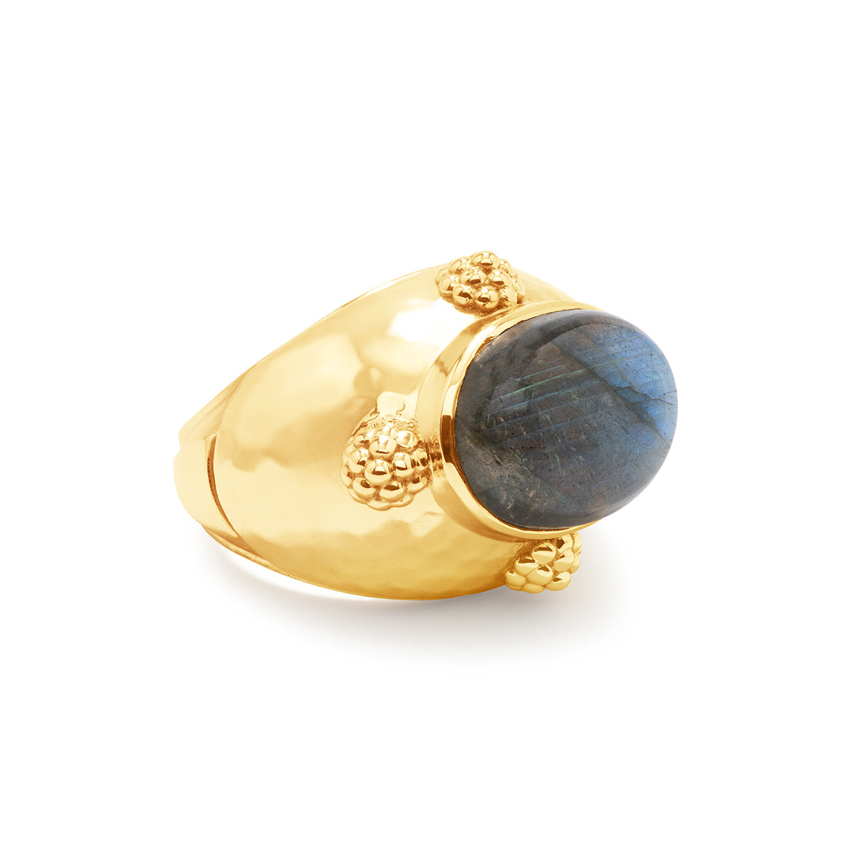 Cleopatra Oval Ring Blue Labradorite
