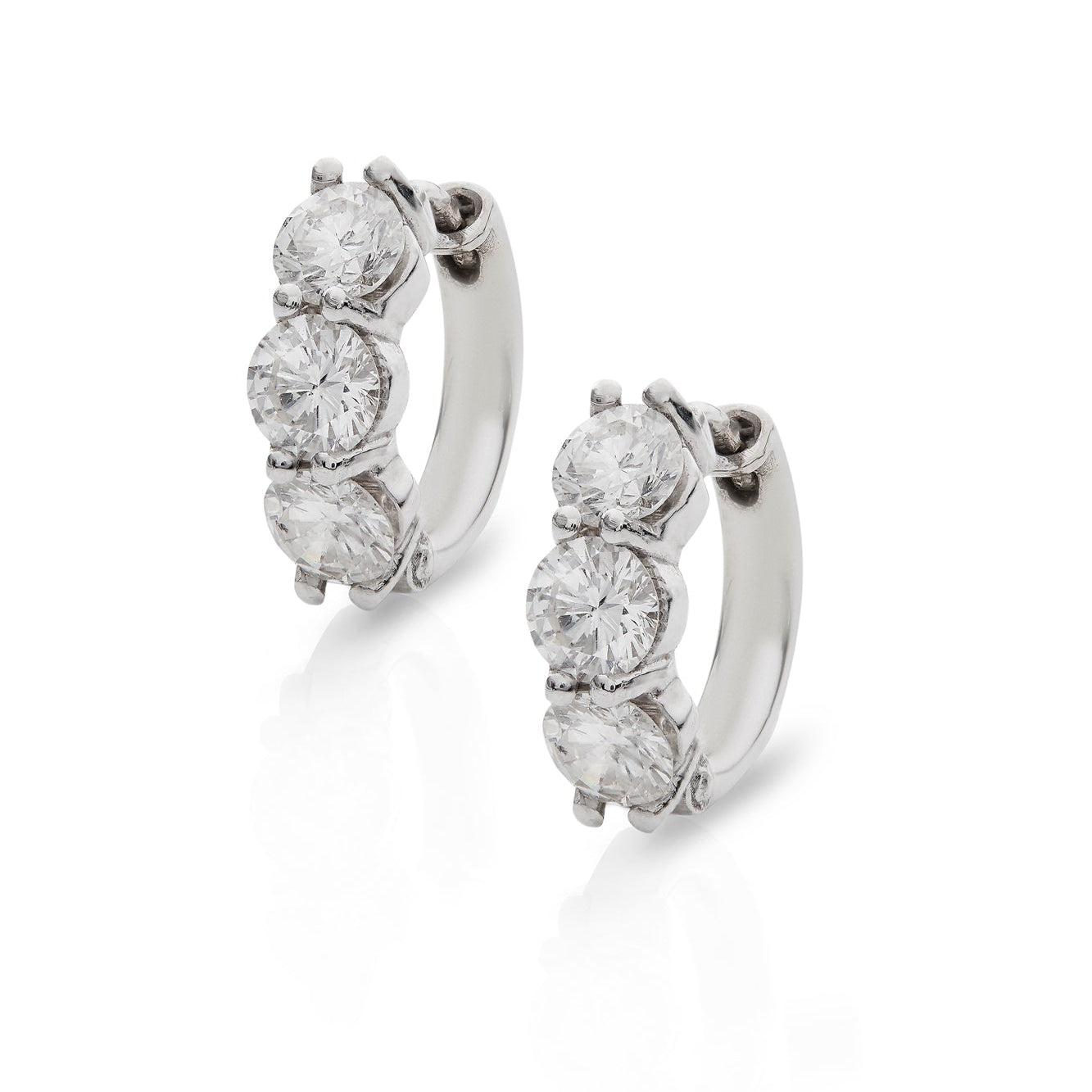 14K Diamond Anne Huggies