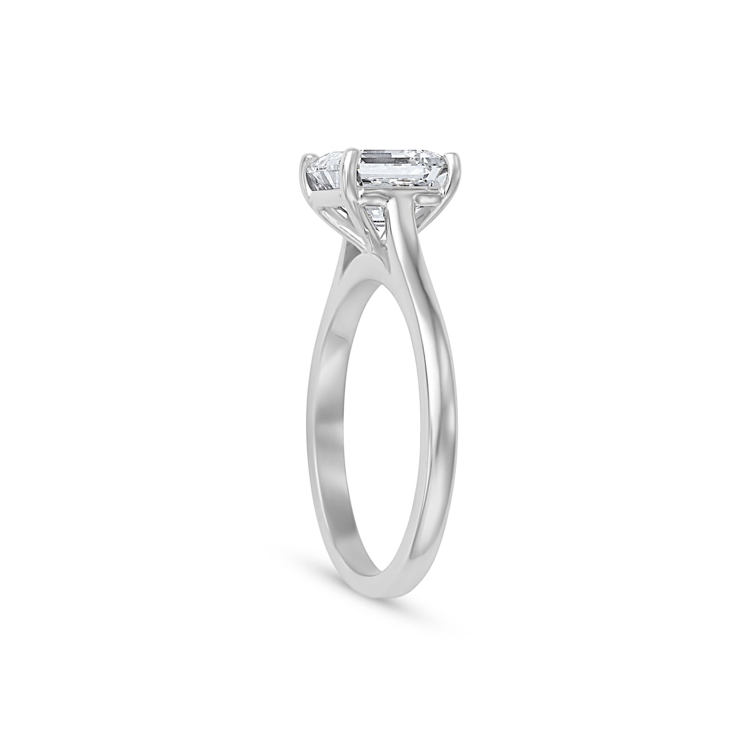 2.03CT Asscher Cut Solitaire Engagement Ring
