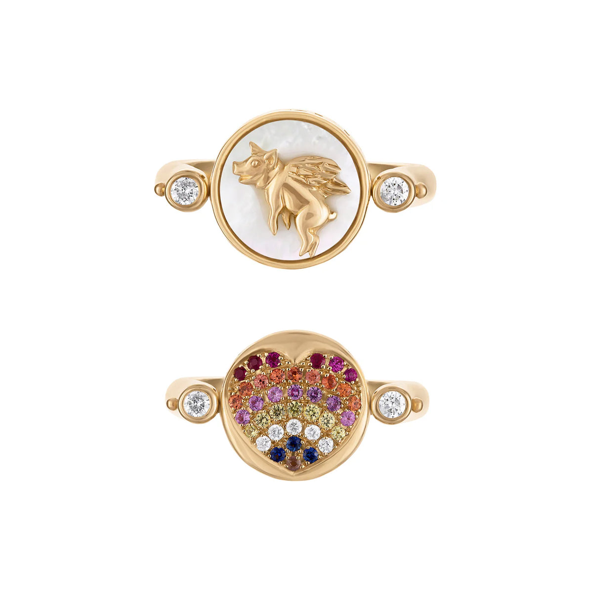 14KY Believe in Love Flip Ring - Eden Presley - Susan Saffron Jewelry