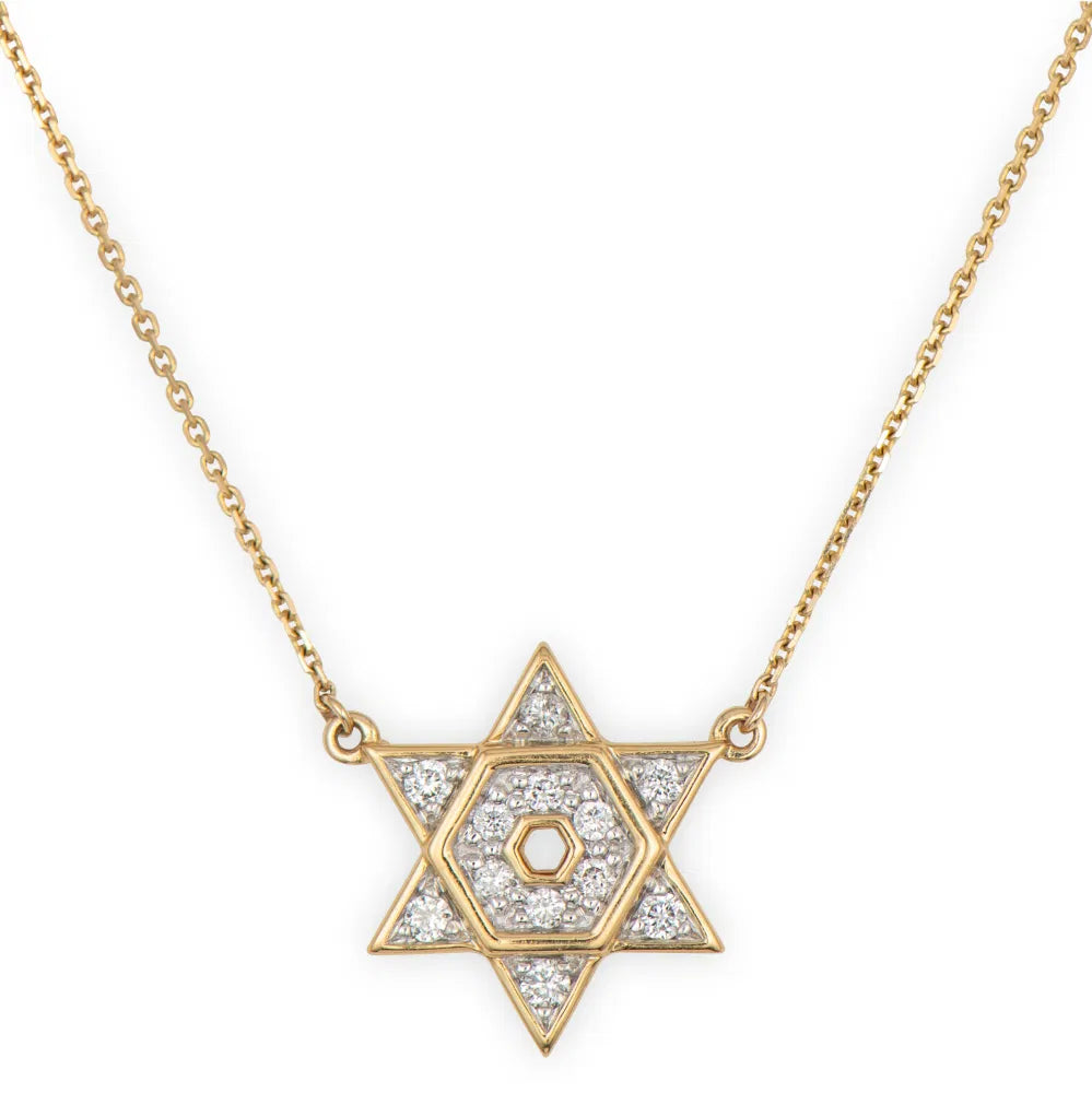 14KY Open Star of David Necklace