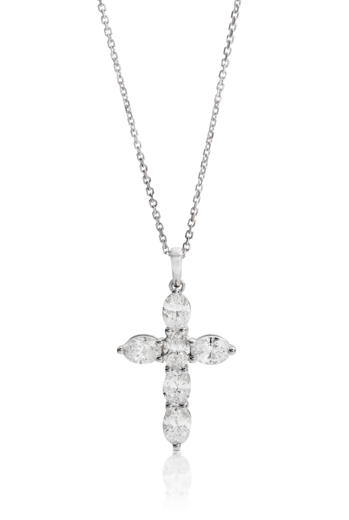 14KW Diamond Cross Necklace